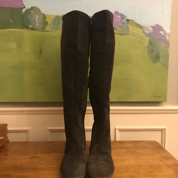 Sebastian Milano Over the Knee Suede Boots - Picture 4 of 14